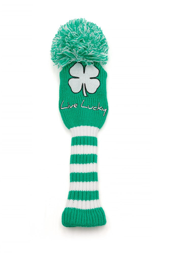 Black Clover Green/White Knitted Fairway/Hybrid Cover